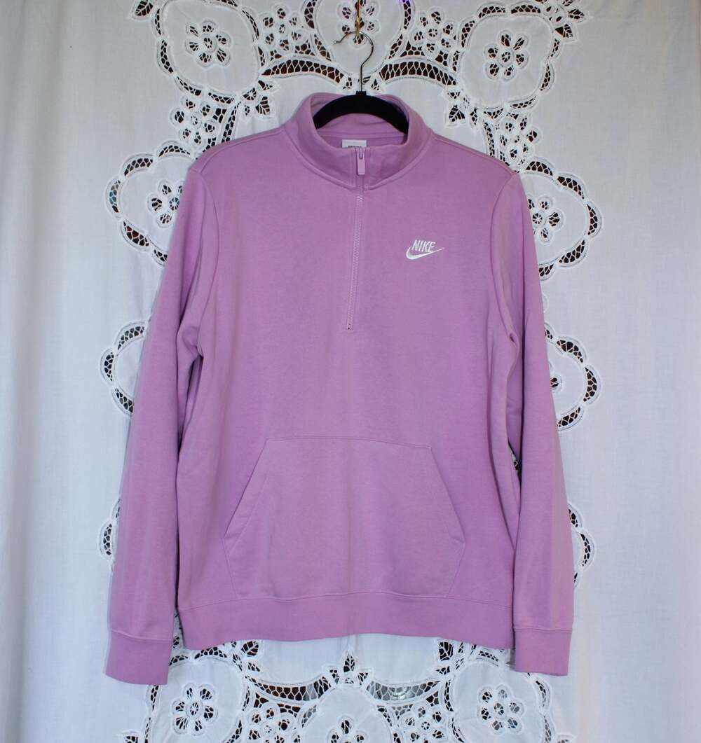 Women's 1/2-Zip Pullover Sweatshirt in Pink